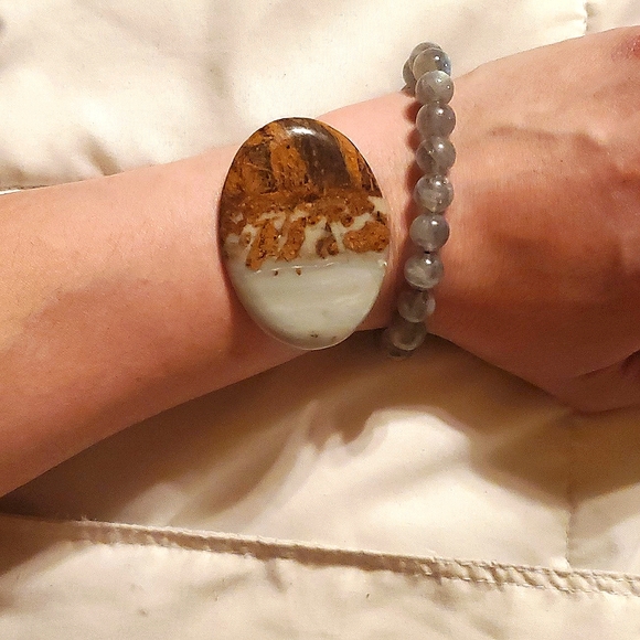 HUGE BC Ocean Picture Stone Cabochon Beachy Vibes! - Picture 1 of 5